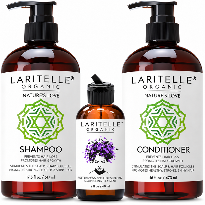 Laritelle Organic Nature's Love Hair Care Set + Bonus Treatment