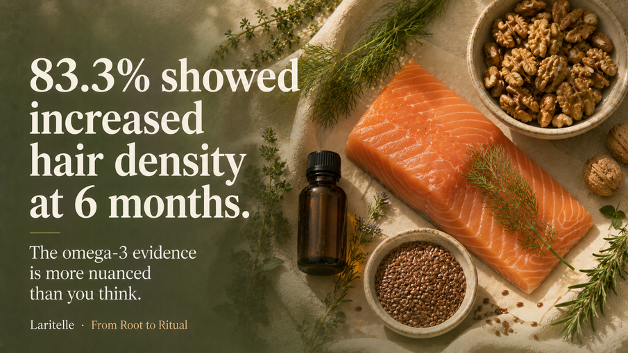 Omega-3 and hair loss: the anti-inflammatory case, the mouse study that complicated it, and what the human evidence actually shows.