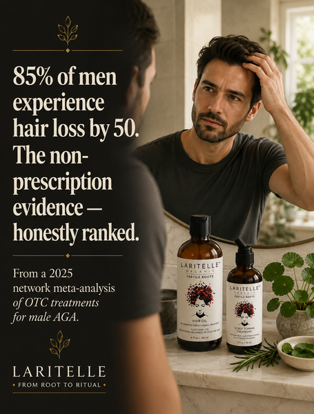 Male androgenetic alopecia: the Norwood scale, the biology, and the honest non-prescription evidence — from a 2025 network meta-analysis of OTC treatments.