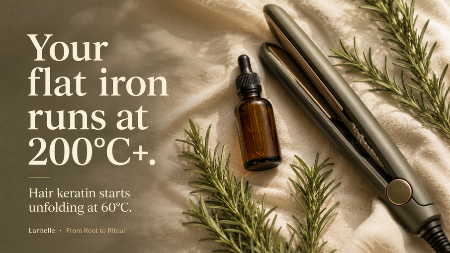 Your flat iron runs hotter than the temperature that permanently unfolds your hair's protein structure. Here is the exact number.