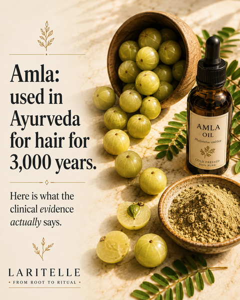 Ingredient spotlight: amla — the Ayurvedic superfruit with a clinical trial for female AGA, the strongest antioxidant profile in botanical hair care, and the honest evidence picture.