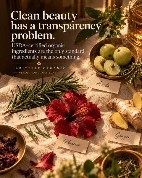 Clean beauty has a transparency problem — and USDA-certified organic ingredients are the only standard that actually means something.