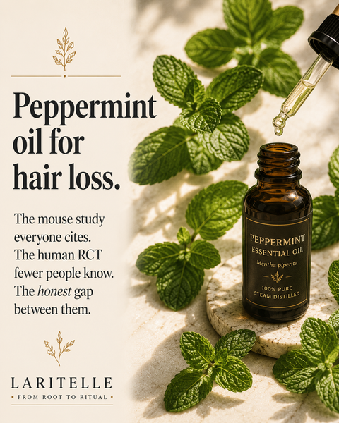 Ingredient spotlight: peppermint oil — the 2014 mouse study that everyone cites, the 2025 human RCT that fewer people know about, and the honest gap between them.