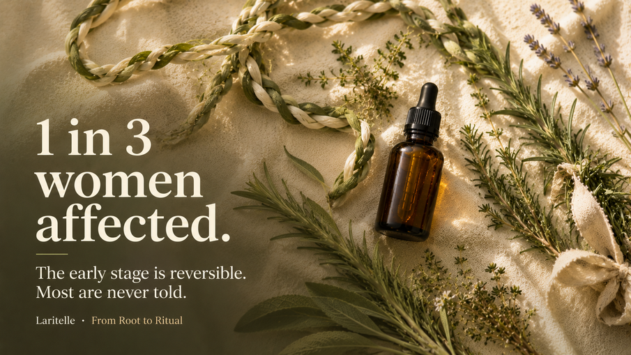 One in three women affected by this type of hair loss have never been told the most important fact about it: the early stage is reversible. The later stage is not.