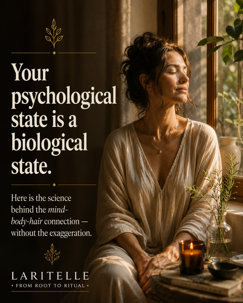 The mind-body connection and hair loss: what psychoneuroimmunology actually confirms — three molecular pathways, one honest picture.
