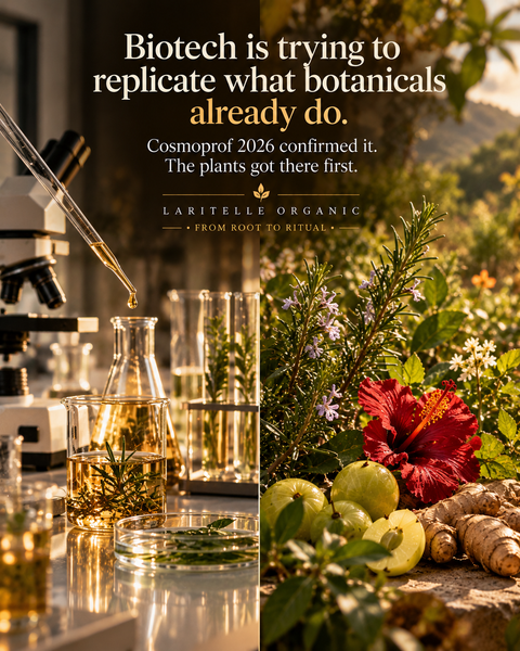 The beauty industry is spending billions to synthesise what botanicals already do — and the Cosmoprof 2026 trend report just confirmed it.