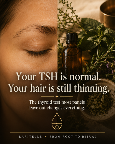 Thyroid hair loss: why a normal TSH doesn't rule it out — and the test most panels miss.
