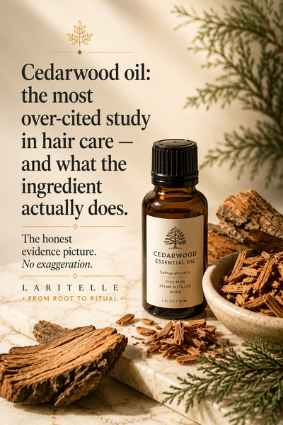 Ingredient spotlight: cedarwood oil — the honest evidence picture, the 1998 alopecia areata study everyone cites, and what cedrol actually does for the scalp.