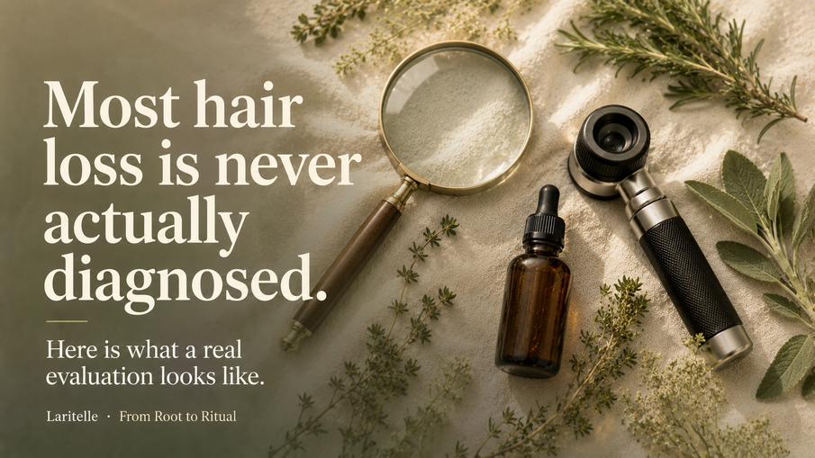 The actual diagnostic process for hair loss. What a real evaluation looks like — and why most people never get one.