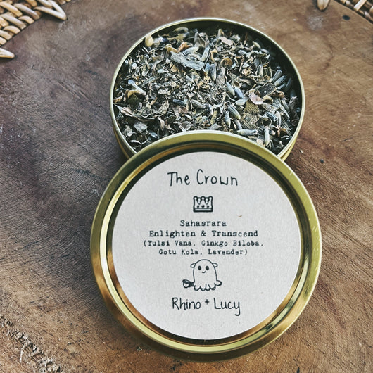 Crown Chakra Tea | Holy Basil, Gotu Kola, Ginkgo & Lavender | Herbal Loose Leaf Tea | Rhino + Lucy