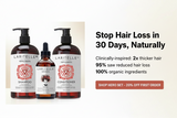 Laritelle Organic Hair Care Set Fertile Roots: Shampoo 17.5 oz + Conditioner 16 oz + Hair Loss Treatment 4 oz