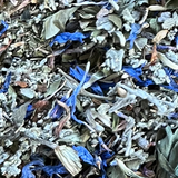 Throat Chakra Tea | Sage, Red Clover, Peppermint & Cornflower | Herbal Loose Leaf Tea | Rhino + Lucy