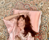 Dusty Pink Silk Pillow Sleeve.