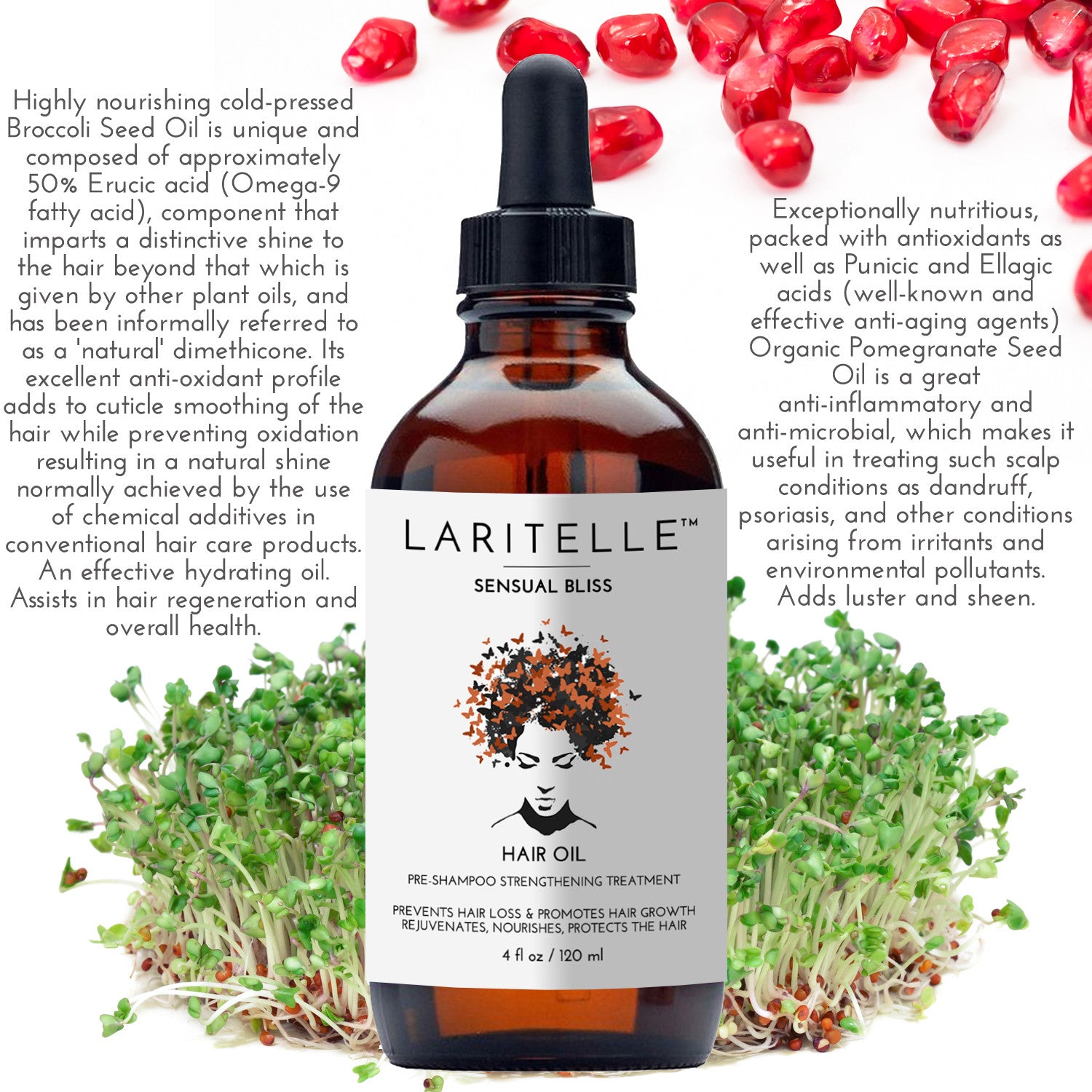 Laritelle Organic Hair Growth Treatment Sensual Bliss 4 oz
