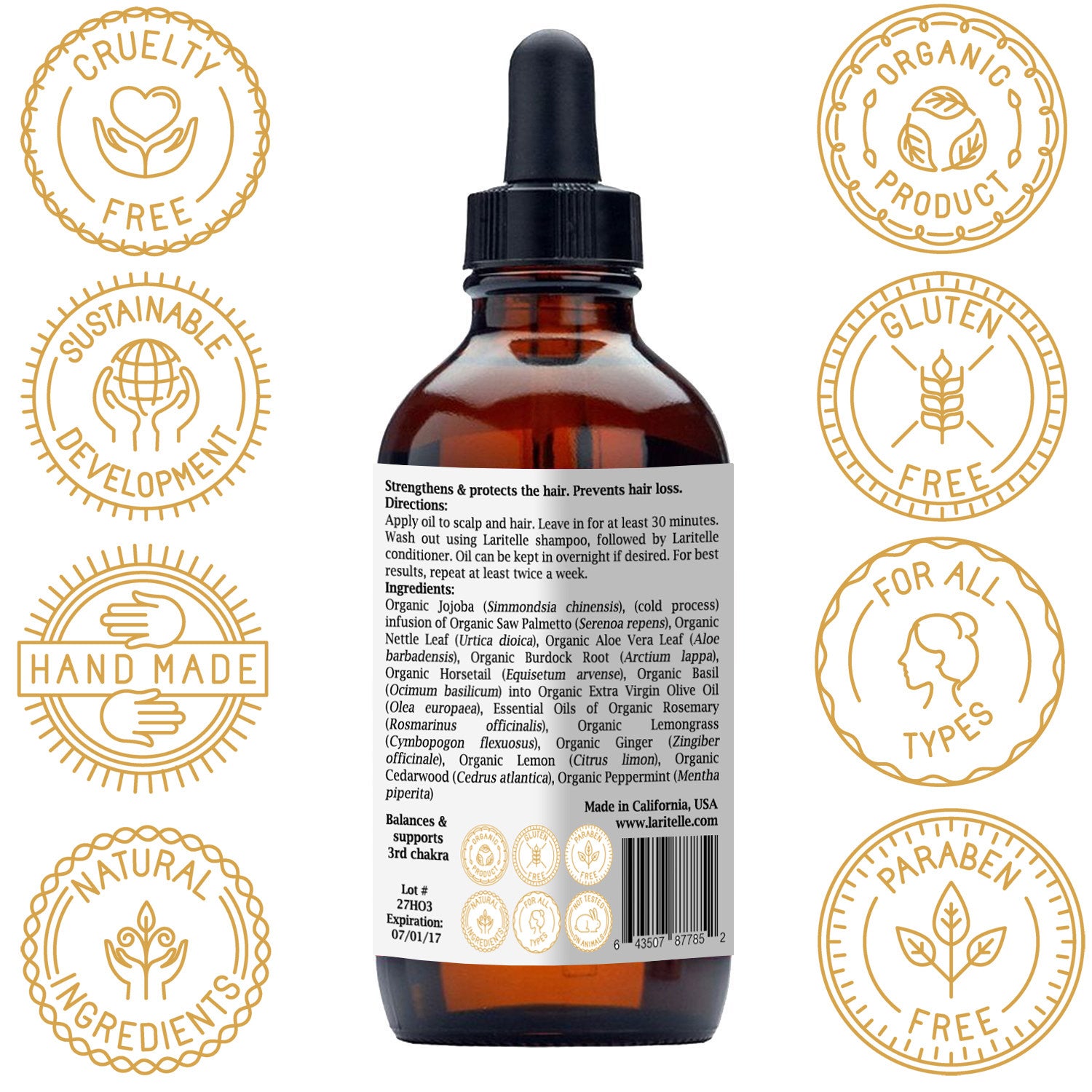 Laritelle Organic Hair Growth Treatment Diamond Strong 4 oz