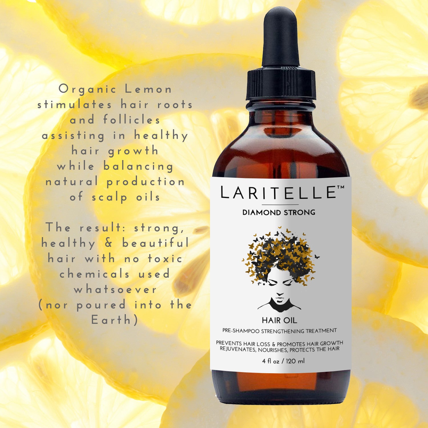 Laritelle Organic Hair Growth Treatment Diamond Strong 4 oz