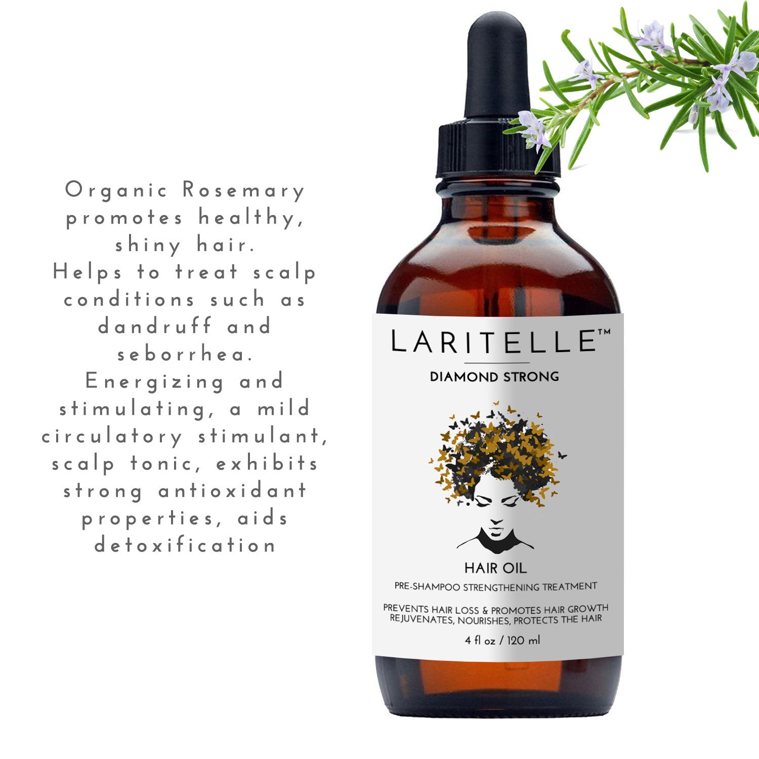 Laritelle Organic Hair Growth Treatment Diamond Strong 4 oz