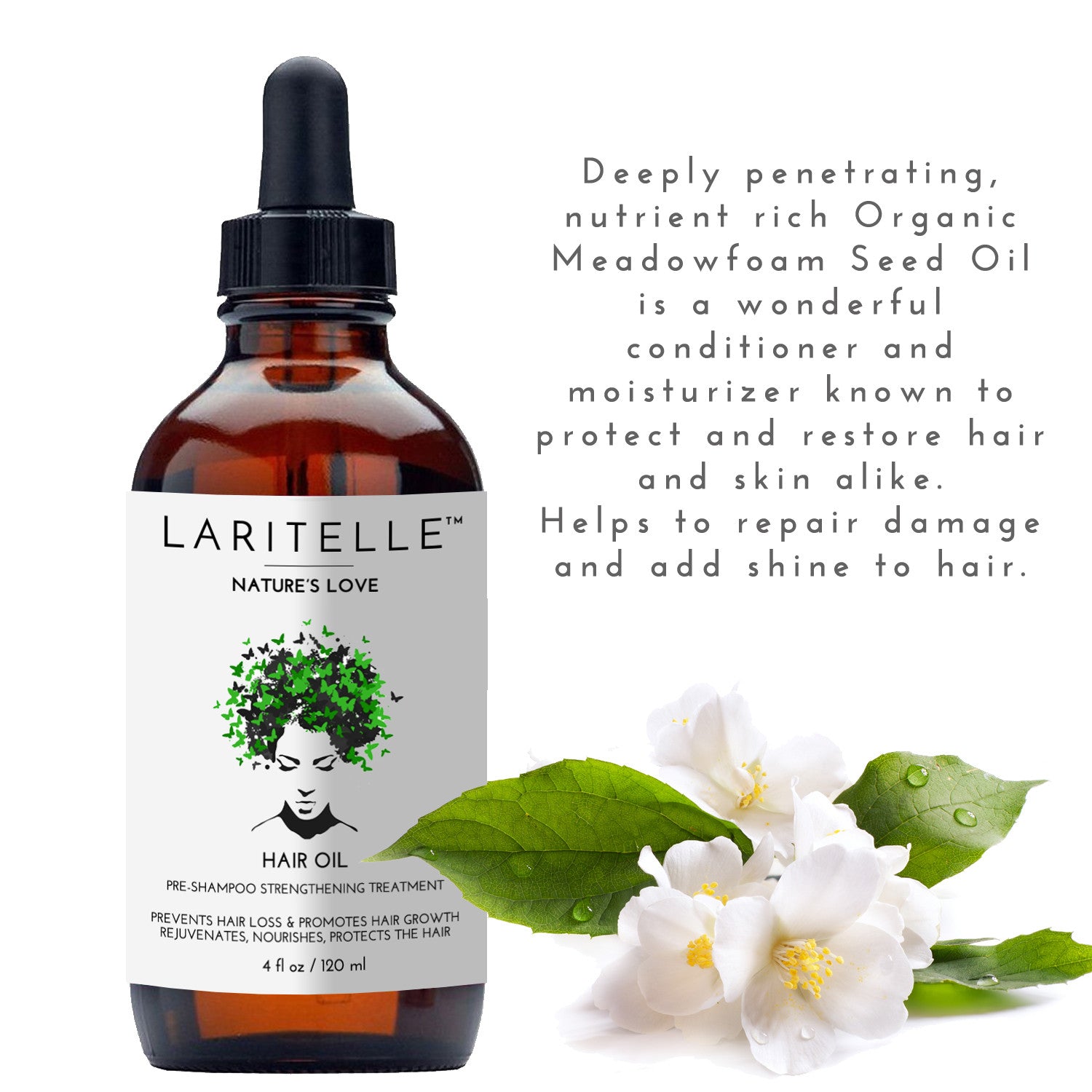 Laritelle Organic Hair Growth Treatment Nature's Love 4 oz
