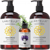 Laritelle Organic Hair Care Set Diamond Strong: Shampoo 17.5 oz + Conditioner 16 oz + Bonus Post-Shampoo Hair Strengthening Treatment