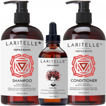 Fertile Roots Complete Hair Care System | Shampoo, Conditioner & Scalp Treatment Set