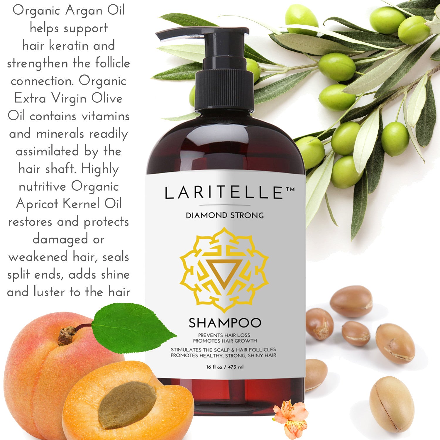 Laritelle Organic Shampoo Diamond Strong 17.5 oz